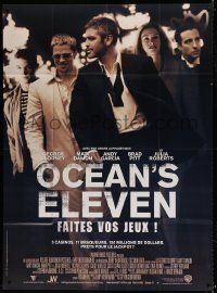 6p861 OCEAN'S 11 French 1p '01 Steven Soderbergh, George Clooney, Matt Damon, Brad Pitt