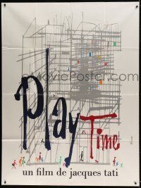 6p876 PLAYTIME French 1p '67 Jacques Tati, great artwork by Baudin & Rene Ferracci!