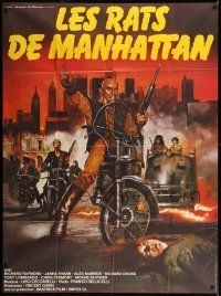 6p888 RATS French 1p '84 wacky post-apocalyptic art of motorcycle punks who fight killer rodents!