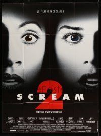 6p908 SCREAM 2 French 1p '97 Wes Craven slasher horror sequel, Neve Campbell, Courteney Cox