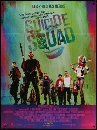 6p937 SUICIDE SQUAD advance French 1p '16 Smith, Leto as the Joker, Robbie, Kinnaman, cool art!