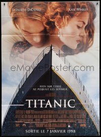 6p954 TITANIC advance French 1p '98 Leonardo DiCaprio, Kate Winslet, directed by James Cameron!