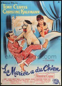 6p982 WILD & WONDERFUL French 1p '64 Grisson art of Tony Curtis, Kaufmann & Monsieur Cognac!