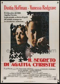 6p082 AGATHA Italian 1p '79 jigsaw puzzle art of Dustin Hoffman & Vanessa Redgrave as Christie!