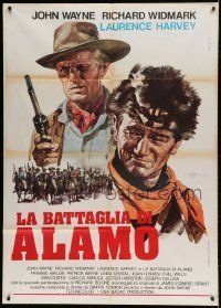 6p084 ALAMO Italian 1p R71 Allesandro Biffignandi art of John Wayne & Richard Widmark!