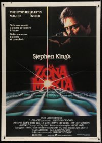 6p124 DEAD ZONE Italian 1p '84 Cronenberg, Stephen King, Walken has the power to see the future!
