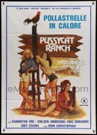 6p236 PUSSYCAT RANCH Italian 1p '85 great art of Samantha Fox & sexy barely-dressed women!