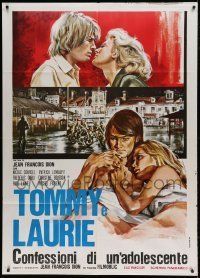 6p266 THOMAS Italian 1p '75 Morini art of Patrick Le Mauff & his lover in bed & about to kiss!
