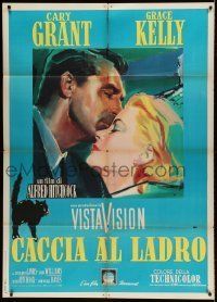 6p270 TO CATCH A THIEF Italian 1p R64 great art of Grace Kelly & Cary Grant, Alfred Hitchcock!