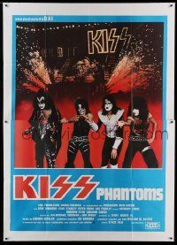 6p001 ATTACK OF THE PHANTOMS Italian 2p '78 portrait of KISS, Criss, Frehley, Simmons & Stanley!