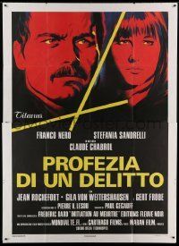 6p016 DEATH RITE Italian 2p '75 Claude Chabrol's Les magiciens, art of Franco Nero & Sandrelli!