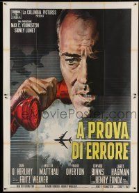 6p023 FAIL SAFE Italian 2p '64 directed by Sidney Lumet, different art of Henry Fonda w/red phone!