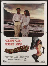6p034 INSANITY Italian 2p '77 Striptease, Terence Stamp, very sexy stripper Corinne Clery!