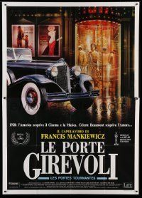 6p041 LES PORTES TOURNANTES Italian 2p '89 Casaro art of Rolls-Royce outside movie theater!