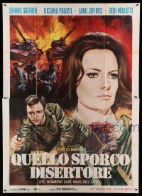 6p065 SOLDIER NAMED JOE Italian 2p '71 Luca Crovato art of Dennis Saffren & Lucianna Paluzzi!