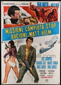 6p076 WRECKING CREW Italian 2p '69 different art of Dean Martin as Matt Helm with sexy spy babes!