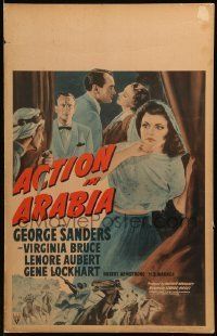 6p289 ACTION IN ARABIA WC '44 George Sanders & Virginia Bruce in the land of intrigue!