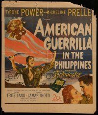 6p292 AMERICAN GUERRILLA IN THE PHILIPPINES WC '50 Fritz Lang, art of Tyrone Power in WWII!