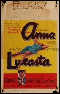 6p293 ANNA LUCASTA WC '59 Eartha Kitt is every inch the sinner who blistered stages of the world!