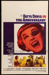 6p294 ANNIVERSARY WC '67 Bette Davis with funky eyepatch in another portrait in evil!
