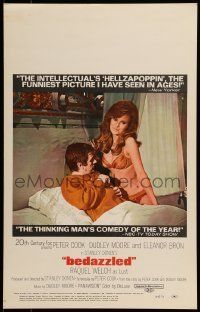 6p302 BEDAZZLED WC '68 classic fantasy, Dudley Moore stares at sexy Raquel Welch as Lust!
