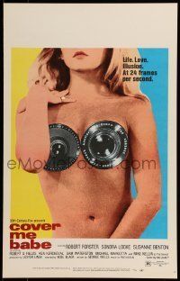 6p331 COVER ME BABE WC '70 sexiest camera lense on nude girl image, life, love, illusion!