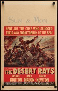 6p338 DESERT RATS WC '53 Richard Burton leads Australian & New Zealand soldiers against Nazis!