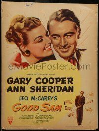 6p379 GOOD SAM WC '48 art of Gary Cooper & sexy Ann Sheridan, directed by Leo McCarey!