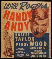 6p382 HANDY ANDY WC R36 great headshot of Will Rogers + full-length sexy Conchita Montenegro!