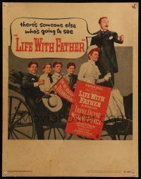 6p416 LIFE WITH FATHER WC '47 William Powell & Irene Dunne in carriage with kids!