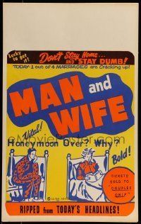 6p425 MAN & WIFE WC '65 if your honeymoon is over, don't stay home & stay dumb!