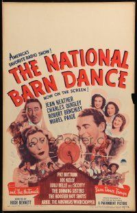 6p447 NATIONAL BARN DANCE WC '44 Jean Heather, Charles Quigley, Robert Benchley & radio stars!