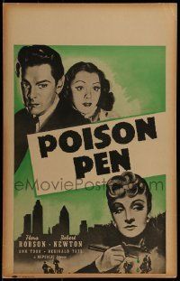 6p467 POISON PEN WC '41 Flora Robson, Robert Newton & Ann Todd, murder mystery!
