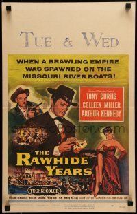 6p475 RAWHIDE YEARS WC '55 poker playing Tony Curtis + sexy Colleen Miller & Arthur Kennedy!