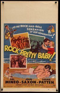 6p479 ROCK PRETTY BABY WC '57 Sal Mineo, it's the rock 'n roll sensation of our generation!