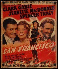 6p484 SAN FRANCISCO WC R48 Clark Gable, sexy Jeanette MacDonald, Spencer Tracy