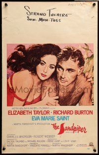 6p485 SANDPIPER WC '65 great romantic close up art of Elizabeth Taylor & Richard Burton!