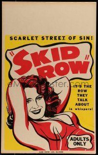 6p492 SKID ROW WC '50 it's the scarlet street of sin they talk about in whispers, sexy art!