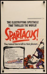 6p501 SPARTACUS WC R67 classic Stanley Kubrick & Kirk Douglas epic, cool gladiator art!