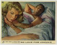 6r736 NO LOVE FOR JOHNNIE English LC '61 Peter Finch laying in bed with very sexy Mary Peach!