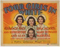 6r004 4 GIRLS IN WHITE TC '39 nurses Ann Rutherford, Florence Rice, Una Merkel & Mary Howard!