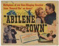 6r007 ABILENE TOWN TC '46 great close up of Randolph Scott getting tough with bad guy!