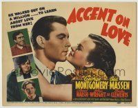 6r008 ACCENT ON LOVE TC '41 George Montgomery left his wife & riches for poor beautiful Osa Massen!