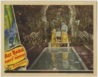 6r365 ALI BABA & THE FORTY THIEVES LC '43 pretty Maria Montez & Jon Hall by reflecting pool!