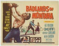 6r036 BADLANDS OF MONTANA TC '57 artwork of Rex Reason whipped for crimes he did not commit!
