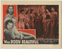 6r409 BODY BEAUTIFUL LC #7 '53 great image of happy Dick Elliot surrounded by sexy Hollywood models!