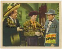 6r424 BULLFIGHTERS LC '45 Oliver Hardy by pretend matador Stan Laurel scared before bullfight!