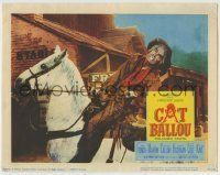 6r444 CAT BALLOU LC '65 great image of drunk gunfighter Lee Marvin, who can't stay on his horse!