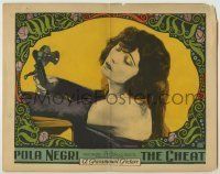 6r450 CHEAT LC '23 dramatic close portrait of bruised Pola Negri with phone, lost film!