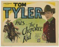 6r052 CHEROKEE KID TC '27 great image of Tom Tyler c/u pointing gun & riding his horse!